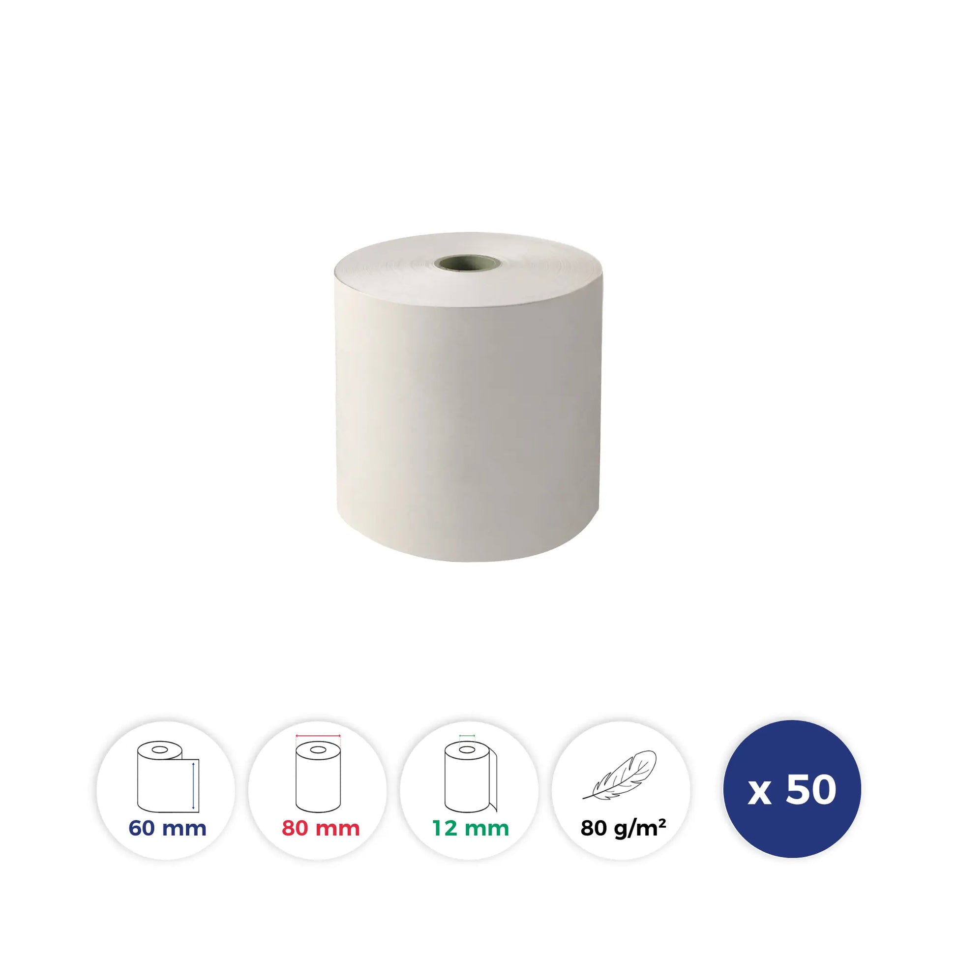 La Bobine Francaise - 50 Rouleaux Thermiques pour BORNE LIBRE SERVICE - 60x80x12 - Papier Premium 80 g/m - Impression des logos TRIMAN + Made in France + FSC C084754 au verso - sans BPA. Id produit: 18079. Reference: LBF-BORNE-LS-60-80-12-PREM80-Q50-18079. GTIN: 3701747200520