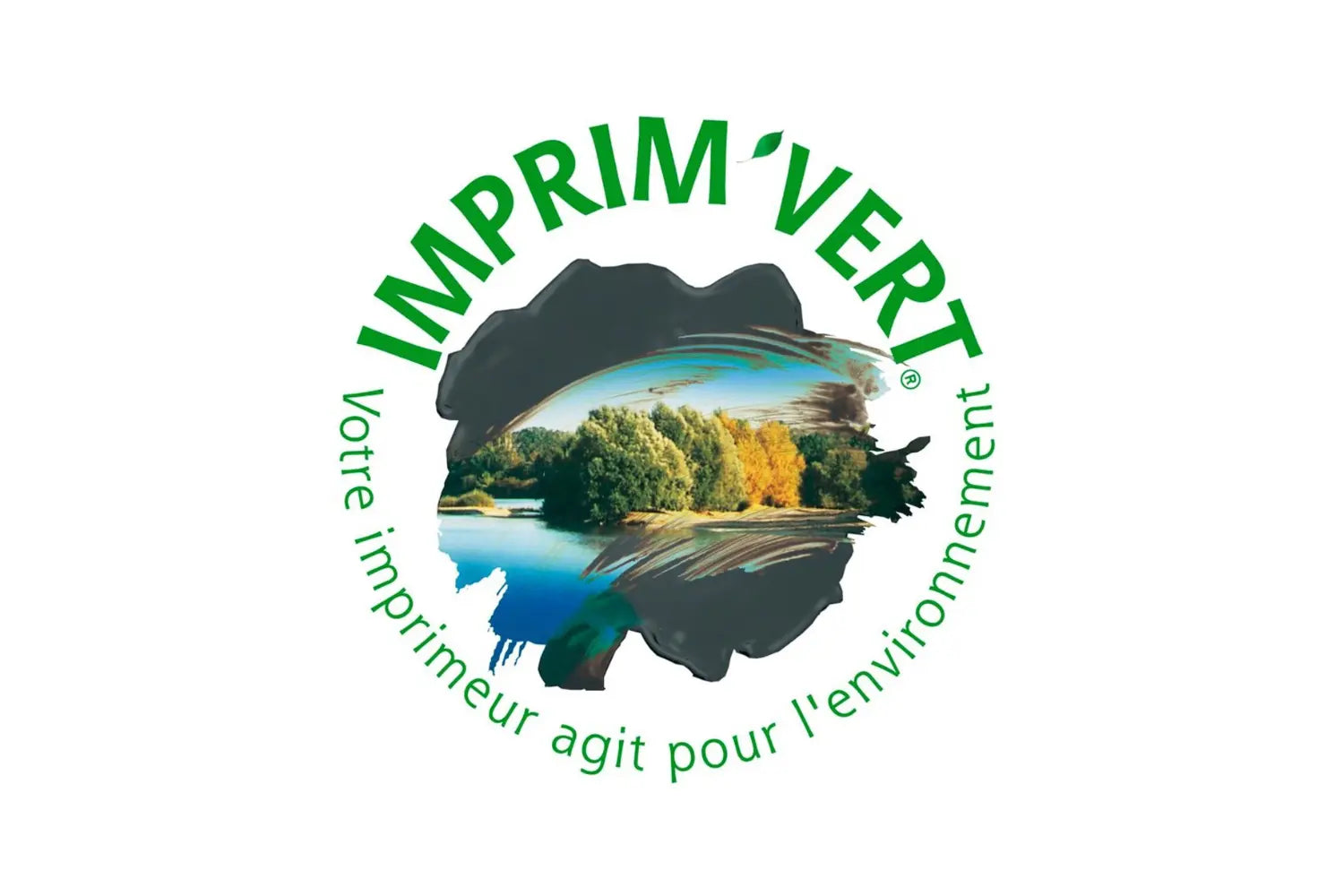 Label Imprim’Vert garantissant une impression écoresponsable. Certification attribuée aux imprimeurs engagés dans la réduction de l’impact environnemental. La bobine française.