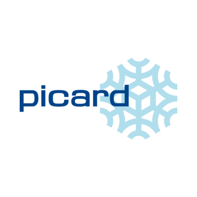 Logo de Picard - distribution alimentaire - Bobines thermiques et rouleaux de caisse Made in France - Fournisseur de consommables professionnels La Bobine Française.